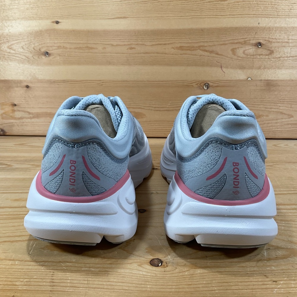 Hoka One Bondi 9 Running Shoes Women’s 7 D WIDE Blue White Pink 1162014 MBLW - Picture 4 of 9